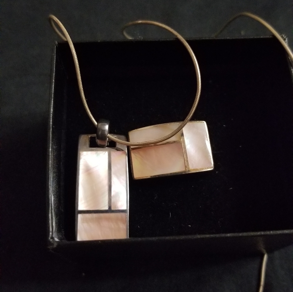Pink and Silver Ring and Necklace Set